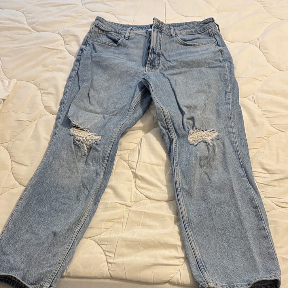 Women's Light Blue Straight Leg Jeans